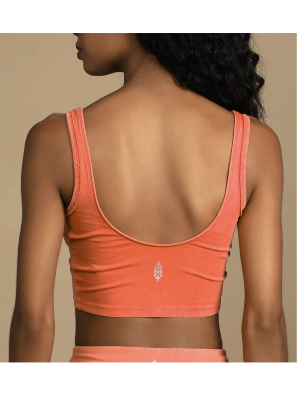 Women's FREE PEOPLE MOVEMENT CORAL HOT SHOT CROP CAMI M